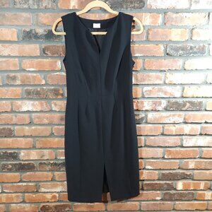 Agnona Made in Italy Black Wool Blend Sleeveless Sheath Dress Women's 42 / US 6